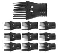 NULYLU Hair Dryer Nozzle Attachment Comb Replacement for Maximizing Volume 10pcs Black Plastic Lightweight Concentrator Nozzle Suitable for Barber Shop and Travel