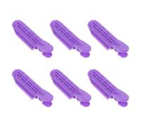 NULYLU Hair Root Curlers Convenient for Storage Easy Operation 6pcs Purple Hair Styling Clips Made of Sturdy Abs Material for Girls and Mothers