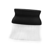 NULYLU Hairdressing Salon Duster Brush Black White Brush Bristles for Quick Hair Removal Barber Tool for Neck and Face Cleaning