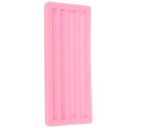 NULYLU Half Round Silicone Wax Stick Mold 5 Pcs Flexible Pink Wax Stick Making Mold Easy to Dry for DIY Craft Beginners