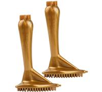 NULYLU Handheld Massage Brush Abs Material 2pcs for Shoulders and Feet, Easy to Use Reflexology Tool Golden Gua Sha Massage Tool for Manual Meridian Therapy for Home Use