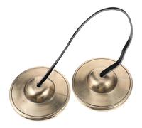 NULYLU Handmade Tibetan Tingsha Copper Cymbal Bell Meditation Instrument Durable Lightweight Finger Cymbals for Yoga Religious Ceremonies Unique Long Ringing Tones