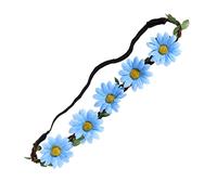 NULYLU Hawaiian Sunflower Flower Hair Band Wreath 5pcs Bohemian Style Headpiece for Women Beach Party Accessories Floral Hair Accessories