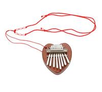 NULYLU Heart Shaped 8 Keys Kalimba Thumb Piano for Beginner Adults, Mini Portable Wooden Finger Piano with Metal Keys, Simple to Play and Versatile Musical Instrument for Practice