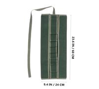 NULYLU Heavy Duty Canvas Garden Tool Roll-up Pouch with Portable Organizer Bag for Gardening Pruning Planting Storage for Hobbyists and Professionals