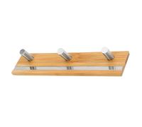 NULYLU Heavy Duty Stainless Steel Wall Rail Rack Hanger with 3 Waterproof Hooks for Hallways and Foyers, Strong Bearing Capacity to 3kg, Simple and Fashionable Design for Clothes