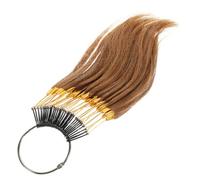NULYLU Human Hair Color Testing Samples 30pcs Deep Brown 6° Real Hair Strands Supplies Cosmetology for Salon Use