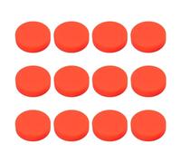 NULYLU Ice Hockey Pucks with Adjustable Hardness 12 Pcs Rubber Orange and Matte Finish Smooth and Flat Both Sides Dense Texture for Roller Street Hockey