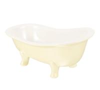 NULYLU Indoor Ceramic Succulent Planter Bathtub Mini Flowerpot Matte Yellow Decorative Small Pot Suitable for Home and Office Plants
