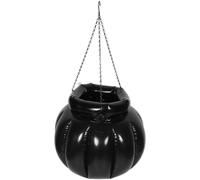 NULYLU Inflatable Halloween Cauldron Cooler Bucket in Black, Compact Cauldron Pot Shaped Ice Holder for Party Drinks and Beer, Decorative for Halloween or Seaside