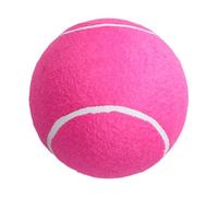 NULYLU Inflatable Large Rubber Tennis Ball with Soft Flannel Surface for Outdoor Sports Pink Flexible Exercise