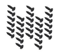 NULYLU Instrument Accessories with Quick Installation and Space-saving Design Electric Guitar and Bass Pickguard Screws 30pcs Black Metal Simple Structure for Easy Mounting