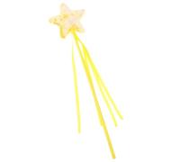NULYLU Interactive Star Ribbon Cat Teaser with Yellow Star Shape for Cats and Kittens, Plastic Material for Pet Play and Keeping Kittens Healthy and Active