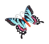 NULYLU Iron Art Butterflies Wall Decor with Double Wings Lifelike Blue Butterfly Pendant for Home Office Cafe Wedding Party Decoration