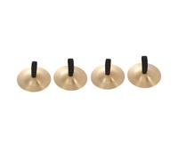 NULYLU Kids Copper Finger Cymbals 2pcs Set 5.5cm Small Musical Percussion Instruments for Children Belly Dance Party Educational Rhythm Toys