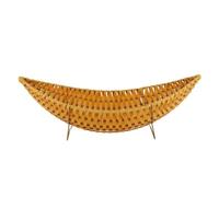 NULYLU Large Capacity Khaki Desktop Storage Basket for Kitchen and Household Items, Decorative Woven Craft Storage Basket Suitable for Shop and Supermarket Use