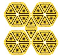 NULYLU Laser Caution Stickers 50Pcs Self Adhesive Security Warning Signs for Hospital Laboratories and Industrial Sites