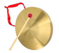 NULYLU Loud Portable Copper Gong Hammer Traditional Chinese Percussion Instrument for Performance Kindergarten and Warning Signals Safe Material Fun Toy Random Style
