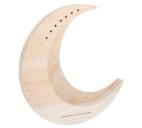 NULYLU Lyre Harp Musical Instrument String Instrument 7 String Basswood Moon Shape DIY Unfinished Surface for Beginners Portable Easy to Use Melodious Sounds Gift