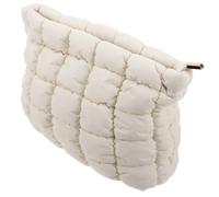 NULYLU Makeup Bag Organizer Soft Down Material Travel Cosmetic Pouch Lightweight Toiletry Storage Bag for Women for Makeup Jewelry Go Essentials