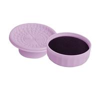 NULYLU Makeup Brush Cleaning Box Silicone Mat Dual-use Cleaner for Makeup Brushes Dry Wet Cleaning Pad