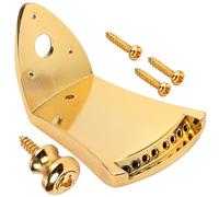 NULYLU Mandolin Tailpiece Triangle Zinc Alloy with Removable Coverplate for 8 String Arched Top Mandolin, Enhances Sustain and Allows Fast String Changes, Golden Finish for Folk
