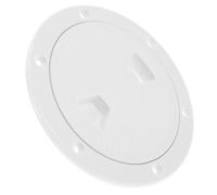 NULYLU Marine 4 Inch Abs White Deck Plate Hatch Cover Non-slip Inspection Accessory for Yacht Kayak Rv with Splashproof round Boat Access Port