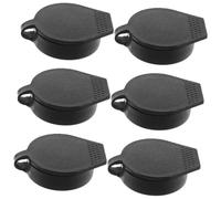 NULYLU Marine Box Cover 6pcs Plastic Waterproof Caps Weather Proof Electrical Box Enclosure Oval Hole Cam Lock Cover 22x19mm Black Square Hole Fingerprint Lock Sturdy