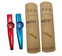 NULYLU Metal Kazoo Instrument Set for Kids and Adults Portable Beginner Kazoos Includes 2 Paper Tubes Suitable for Musical Performance Music Lovers