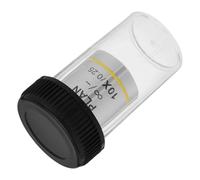 NULYLU Microscope Objective Replacement Biological Microscope Objective Lens Copper Material Silver Color Precision Design Enough Working Distance for Accurate Imaging Lab Analysis