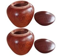 NULYLU Mini Urns for Human Ashes 2pcs Small Wood Keepsake Urns Portable Sealed Memorial Cremation Containers for Personal Ash Storage