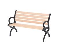 NULYLU Miniature Park Bench Model for Dollhouse Brown-red Mini Furniture Decor Mini House Accessory for Living Bedroom Dining Garden Furniture Decoration