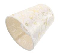 NULYLU Modern Decorative Cloth Lamp Shade for Table and Floor Lamps, Lightweight Foldable Design with Non-Glaring Light, Crystal Candle Shape in Golden Colour, for Nighttime Reading