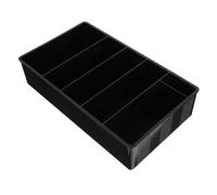 NULYLU Multi-Compartment Cashier Money Tray with Stable Stand for Classroom and Business Use, Black Organizer Drawer for Coins and Notes, Space-Saving Cash Register Replacement