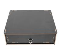 NULYLU Multi-Compartment Change Box Cash Drawer Tray Wood Replacement Till Organize Cards Business Shops Black