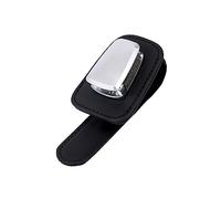 NULYLU Multi Function Sunglasses Bracket Car Visor Clip PU Zinc Alloy Glasses Holder Sunshade Storage for Windshield Front Window Black