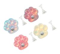 NULYLU Nail Art Practice Stand Assorted Colour Random Color Cat Paw Shape with Secure Resin and Magnet Base Compatible with Nail Tips Display Holder for Salon and Use