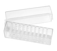 NULYLU Nail Drill Bits Organizer Case with 30 Holes, Abs Practical Grinding Head Storage Box for Personal and Professional Salon Use, Portable Manicure Polishing Head Holder