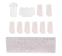 NULYLU Nail Stamping Templates Set and Stamps 11pcs for Nail Art with Stainless Easy Application Method for Novice Users
