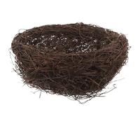 NULYLU Nest Craft Rattan Bird Nest 7.87 Inch Coffee Color Multipurpose Decoration for Small Birds and Craft Use