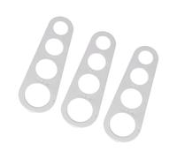 NULYLU Noodle Measuring Ruler Compact Spaghetti Mass Measure Tool 3pcs Stainless Steel with Four Different Measuring Holes for Kitchen Gadget Use by Gourmet Cooks and Chefs