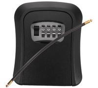 NULYLU Outdoor Lock Box Security Lock Box Outside Zinc Alloy Steel Easy Access Enhanced Security Black for Nursing Sites and Property Management