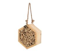 NULYLU Outdoor Wooden Beehive Garden Insect House Multi Use Carpenter Bee Habitat Butterfly Feeder Creative Hanging Wooden Nest for Biodiversity Your