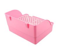 NULYLU Oversize Bunny Plastic Cage Toilet with Splashproof Structure and Easy Installation, Corner Litter Bedding Box for Rabbits, Chinchilla, and Ferret Small Animals