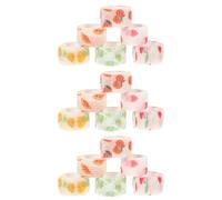 NULYLU Pet Wrap Self-Adhesive Bandages 18 Rolls with Cute Fruit Cartoon Prints Breathable Support for Dogs and Cats Suitable for Paw and Tail Injury Protection Mixed Colors