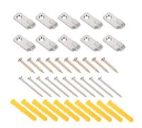 NULYLU Picture Hanging Hook Heavy Duty 10 Sets Stainless Steel Rustproof and Sturdy Wall Hanger with Modern for Artifacts and Picture Frames Suitable for Kitchen and Factory Use