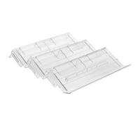 NULYLU Plastic Display Riser 3 Tiered Slanted Stand for Supermarket and Retail Use, Plastic Food Decor for Enhanced Visibility and Space Optimization, for Cake and Vegetable Counter