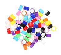 NULYLU Plastic Identification Rings for Birds 100pcs Pigeon Foot Bands Reusable Rings for Pet Owners and Parrots
