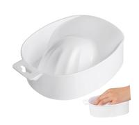 NULYLU Plastic Nail Care Bowl Hand Soaking Bowl Nail Art Tools for Manicure White