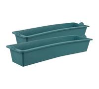 NULYLU Plastic Poultry Feed Dispenser 2Pcs for Pigs Chickens Sheep Large Capacity Livestock Feeding Troughs Suitable for Outdoor Use